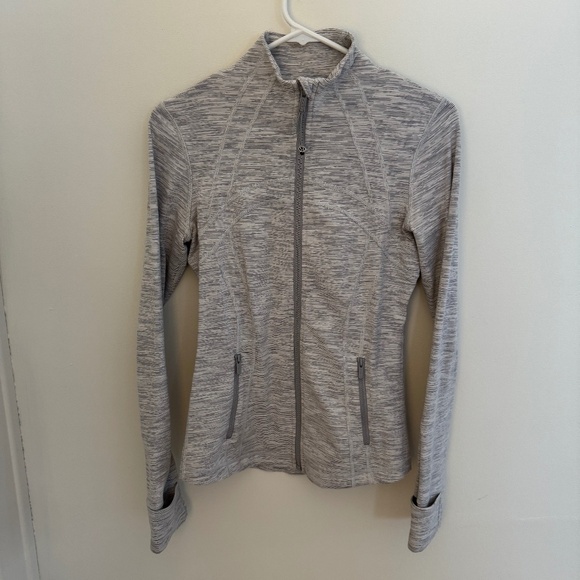 LULULEMON FITTED DEFINE JACKET SZ 6 GREY SPACE DYE - Picture 1 of 3